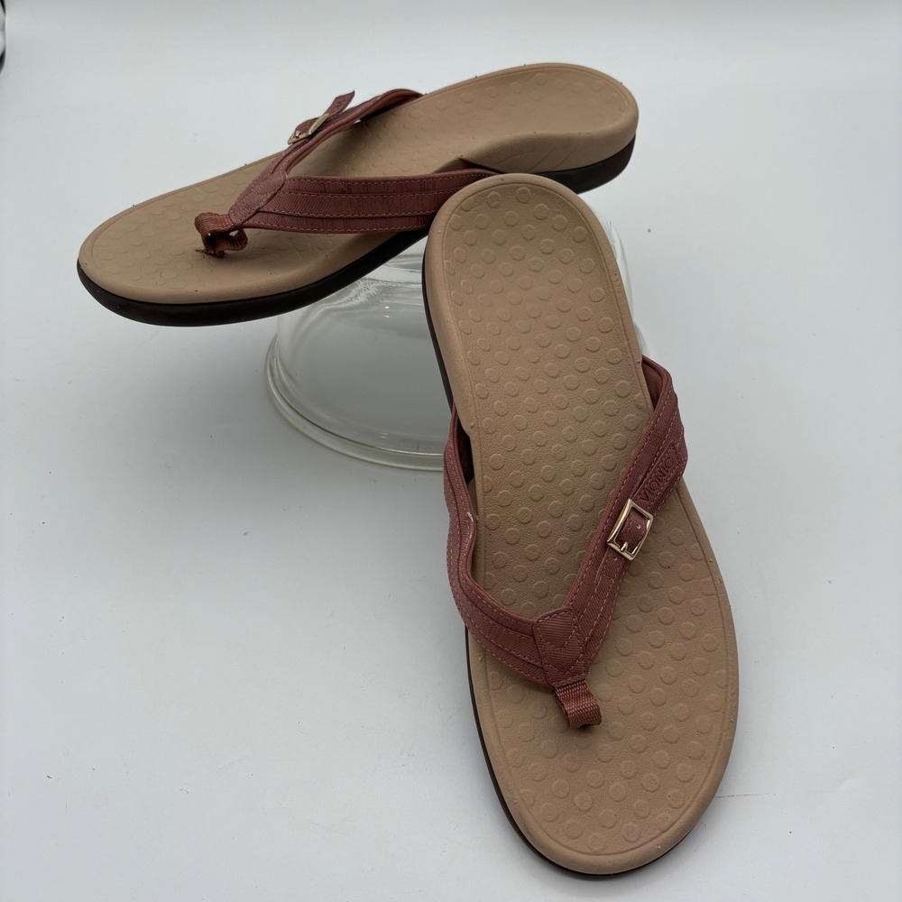 Vionic Patty Mauve Orthotic Thong Sandals Flip Flops TVW5409 Womens 10